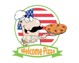 Welcome Pizza logo.